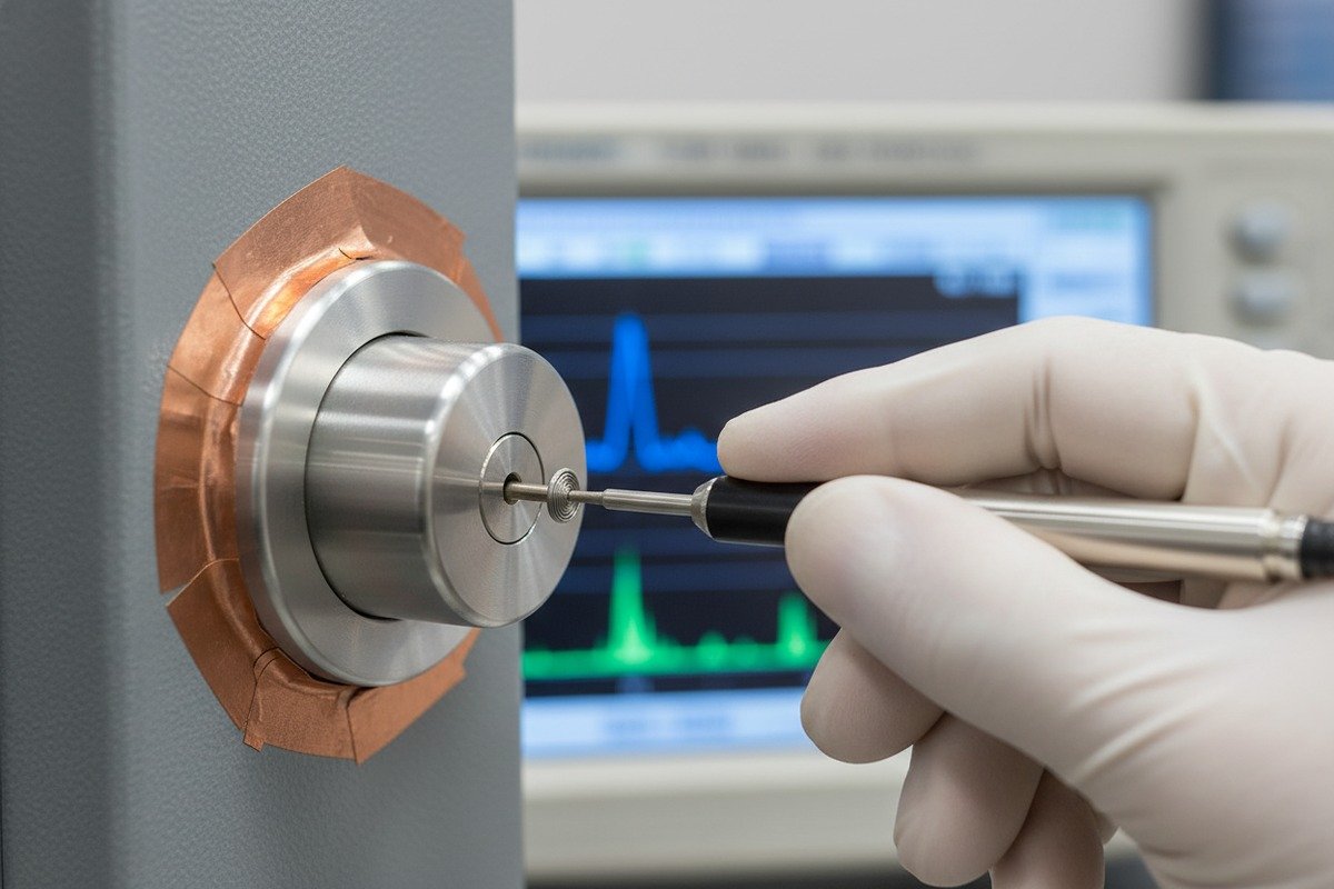 Distribution cabinet hardware complying with international EMC standards like EN 55032 and FCC (ID#5)