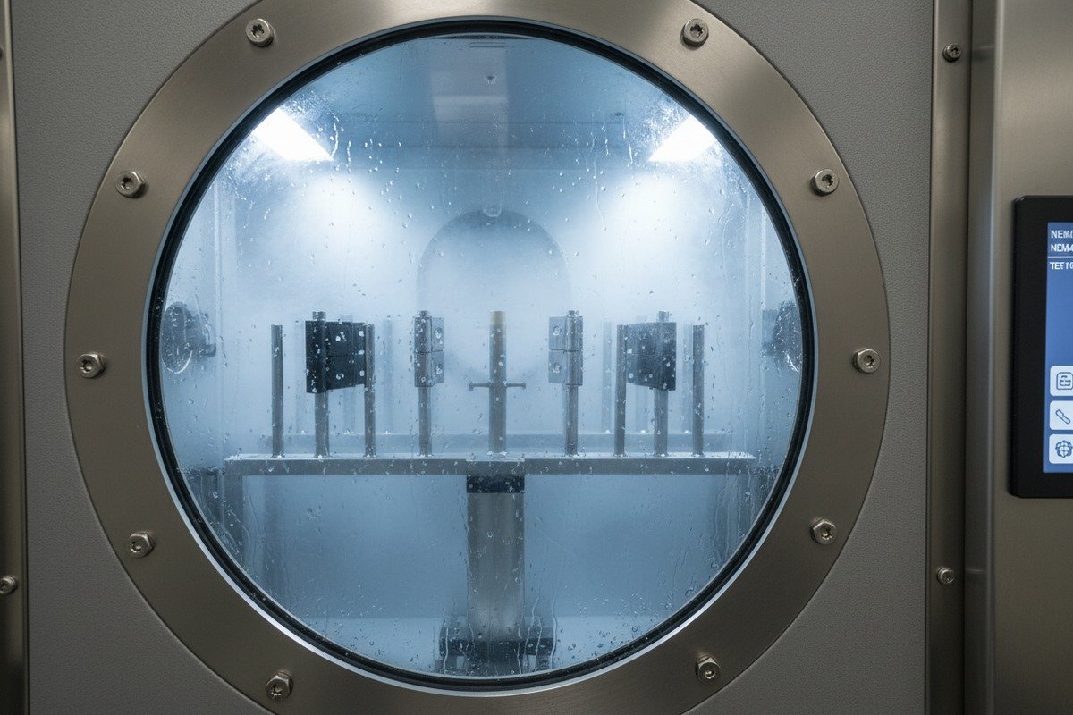 Material test reports for NEMA-rated cabinet projects including salt spray and UV resistance (ID#4)